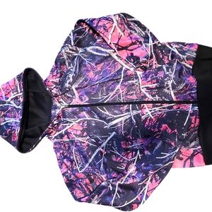 Womens Muddy Girl Moonshine Camo zip up Hoodie